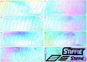 img 2 attached to 🚤 Stiffie Shift Chrome 3-Inch ID Kit - Boat & Personal Watercraft Alpha-Numeric Registration Numbers Stickers Decals