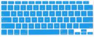 se7enline compatible with macbook air 13 inch 2021/2022/2020 keyboard protector cover compatible with macbook air 13-inch touch id with retina display newest ver. m1 a2337/a2179 us layout, aqua blue logo