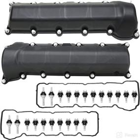 img 4 attached to MITZONE Left And Right Side Valve Covers With Gaskte And Bolts Compatible With 2001-2007 Dodge Ram 1500 Durango Dakot Jeep Commander Grand Cherokee 4