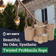 sgt knots twisted promanila - unmanila, lightweight synthetic rope for diy projects, marine and commercial use (3/8" x 400ft, 3 strand twisted) логотип