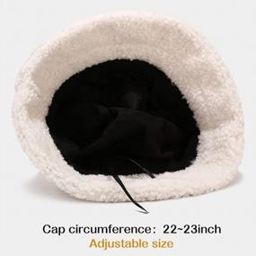 img 1 attached to Women'S Furry Bucket Hat - XYIYI Fluffy Winter Warmer Fisherman Cap