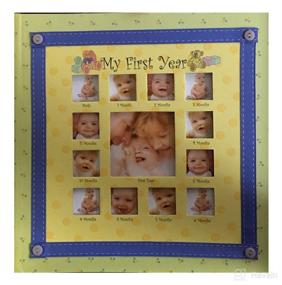 img 1 attached to Babys First Year Keepsake: Photo Album, Journal & Plush Growth Chart Combo