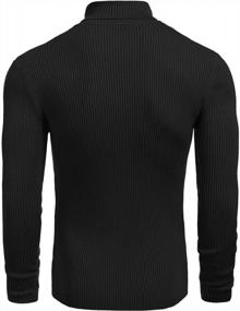 img 2 attached to JINIDU Men'S Thermal Ribbed Turtleneck Slim Fit Casual Knitted Pullover Sweater