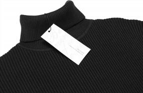 img 1 attached to JINIDU Men'S Thermal Ribbed Turtleneck Slim Fit Casual Knitted Pullover Sweater