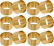 skavij handmade napkin rings set of 12 for everyday, thanksgiving, christmas, dining table decoration (gold) logo