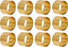 img 2 attached to SKAVIJ Handmade Napkin Rings Set Of 12 For Everyday, Thanksgiving, Christmas, Dining Table Decoration (Gold)