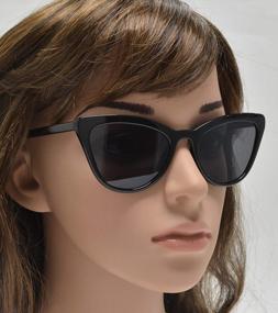 img 1 attached to Женские солнцезащитные очки «кошачий глаз» с плоскими линзами в стиле ретро и 100% защитой от ультрафиолета