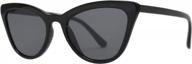 женские солнцезащитные очки «кошачий глаз» с плоскими линзами в стиле ретро и 100% защитой от ультрафиолета логотип