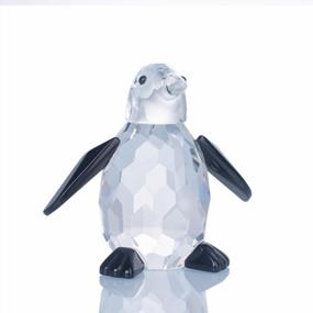 img 4 attached to Cute Crystal Penguin Figurines For Desk Decoration: A Must-Have Collectible Item