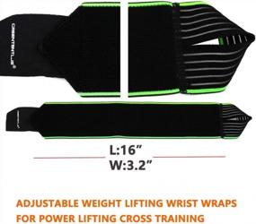 img 3 attached to Pair Of Heavy Duty Weightlifting Support Straps With Thumb Loops And Carry Bag - Wrist Wraps Braces For Powerlifting, Strength Training, And Gym Workouts