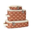 terracotta sunrise itzy ritzy travel packing cube set - 3 organizers with mesh tops, double zippers, and fabric handles logo