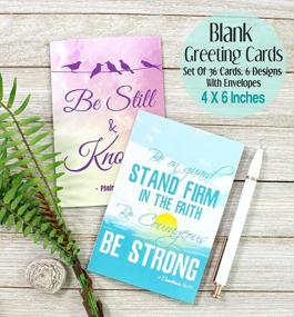 img 3 attached to Cavepop Inspirational Bible Verse Quote Greeting Cards Stationary Set, Thinking Of You Encouragement Cards With Envelopes - 4 X 6 Inches - 36 Pack (6 Designs)
