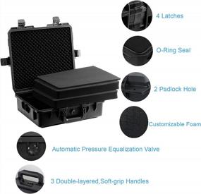 img 1 attached to Regetek Waterproof Hard Case, 21.85" X 18.11" X 7.08" Multi-Purpose Protective Case With Customizable Pick And Pluck Foam For Pistol, Shotgun Hand Gun, Camera, Camcorder Drone, IP67, Shockproof