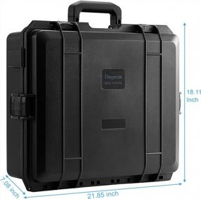 img 2 attached to Regetek Waterproof Hard Case, 21.85" X 18.11" X 7.08" Multi-Purpose Protective Case With Customizable Pick And Pluck Foam For Pistol, Shotgun Hand Gun, Camera, Camcorder Drone, IP67, Shockproof