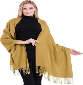 img 4 attached to 100 Cashmere Shawl Nepal Apparel Women's Accessories