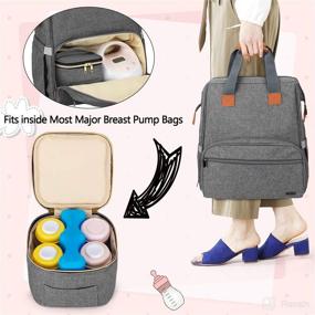 img 2 attached to Teamoy Breastmilk Cooler Bag - Baby Bottles Bag for up to 4 Large 5 oz Bottles (Without Nipple) - Ideal for Nursing Moms Returning to Work - Gray (Bag ONLY)