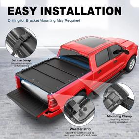 img 2 attached to Premium Soft Vinyl Tonneau Cover For Dodge Ram 1500/2500/3500 - Fits 6.4/6.5 FT Feed Bed - Easy Roll-Up Design - Compatible With 2002-2018 Models - No RamBox On Top - Fleetside Only