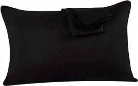 img 4 attached to 4-Piece Queen Pillow Protector Set - Super Soft & Durable Double Brushed Microfiber 1800 Cooling Cover In Black
