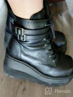 img 1 attached to Edgy And Bold: Demonia Women'S SHA52/BVL Boots For A Head-Turning Look review by Trish Edens
