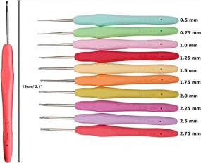 img 2 attached to Ergonomic Lace Crochet Hook Set For Fine Thread Crafts - 10 Small Hooks (0.5~2.75Mm)