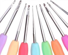 img 1 attached to Ergonomic Lace Crochet Hook Set For Fine Thread Crafts - 10 Small Hooks (0.5~2.75Mm)