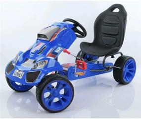 img 3 attached to Revving Up Fun: Blue Hot Wheels XL Pedal Ride On For Kids
