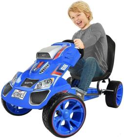 img 4 attached to Веселье набирает обороты: Blue Hot Wheels XL Pedal Ride On для детей