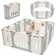 keep your little ones safe and entertained with infans baby playpen - a foldable activity center with adjustable shape, 14-panel safety lock, game panel, and gate, ideal for indoors or outdoors! logo