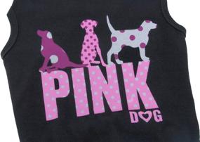 img 1 attached to 🐾 Oasis Plus Pink Dog Printed 100% Cotton Pet T-Shirt Vest Costume Clothes: Ideal for Female and Male Dogs, Cats, and Rabbits