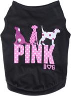 🐾 oasis plus pink dog printed 100% cotton pet t-shirt vest costume clothes: ideal for female and male dogs, cats, and rabbits логотип