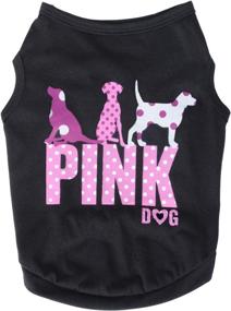 img 4 attached to 🐾 Oasis Plus Pink Dog Printed 100% Cotton Pet T-Shirt Vest Costume Clothes: Ideal for Female and Male Dogs, Cats, and Rabbits