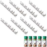 bosoirsou 40 spice gripper clips: organize 40 plastic jars on cabinet doors with 8 strips spice racks logo