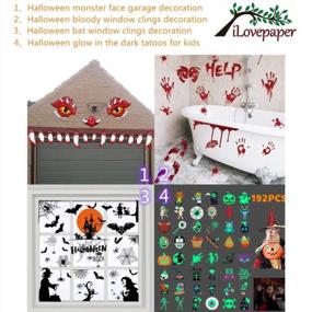 img 1 attached to 192Pcs Assorted Halloween Tattoos For Kids - 48 Glow In The Dark Designs | Trick Or Treat Favors & Candy Bag Gifts