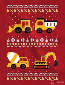 img 3 attached to Christmas Sweater Style Tractors Bulldozers Toddler Kids Sweatshirt - Enhancing SEO