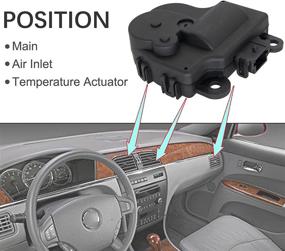 img 1 attached to 🔧 Replacement HVAC Blend Air Door Actuator Set for Chevy Impala 2004-2013 - Improve Heater Temperature Control with 604-108, 15-74122