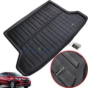 img 4 attached to Custom Fit XUKEY Cargo Liner For Honda HR-V HRV Vezel 2014-2019 Rear Trunk Mat Tray Floor Carpet Luggage Tray With Mud Kick Pad To Protect Tailored To Your Vehicle