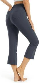 img 4 attached to Women'S Bootcut Golf Capris With Pockets And Drawstring - Ideal For Yoga, Casual Wear, And Golfing - G4Free