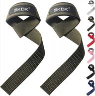cushioned cotton wrist lifting straps with anti-skid silicone grip - ideal for deadlifts, weightlifting, bodybuilding, xfit, and strength training logo