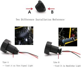 img 3 attached to 🏍️ Motorcycle Handlebar End Light - 12 LED Turn Signal Lamp Scooter Blinker Flasher Resistor Front Rear Light Assembly for Chopper Cruiser Classic Vintage Motorbike