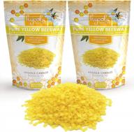 hyoola premium cosmetic grade yellow beeswax pellets - 100% natural and triple filtered for easy melt - pure beeswax pastilles - 2 pound bag logo