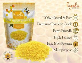 img 2 attached to Hyoola Premium Cosmetic Grade Yellow Beeswax Pellets - 100% Natural And Triple Filtered For Easy Melt - Pure Beeswax Pastilles - 2 Pound Bag