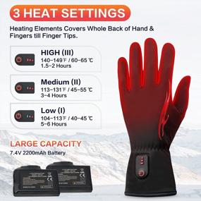 img 3 attached to Dr.Warm Rechargeable Electric Heated Glove Liners For Men And Women - Touchscreen Anti-Slip Mitten Liners For Skiing, Hiking, Arthritis Hands And Hand Warmth