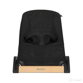 img 4 attached to 👶 Enhance Your Baby's Comfort with the Evolur Koko Portable Infant Bouncer in Black Breathable Fabric