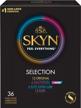 36-pack of skyn non-latex condoms: elite, original, excitation & extra lube! logo