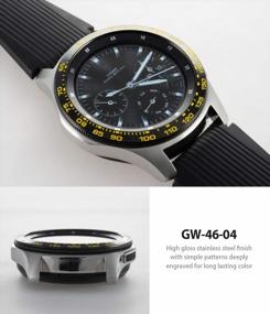 img 1 attached to Galaxy Watch 46Mm & Gear S3 Frontier/Classic Bezel Styling - Stainless Steel Anti-Scratch Tachymeter Cover With Adhesive Ring For Enhanced Protection - Watch Accessory GW-46-04 By Ringke