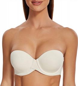 img 4 attached to MELENECA Women'S Stay Put Padded Cup With Lift Underwire Push Up Strapless Bras