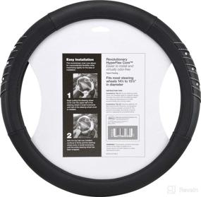 img 1 attached to 🖤 Black Universal Stripe Bling Hyper-Flex Core Steering Wheel Cover by Bell Automotive - Model 22-1-97315-9