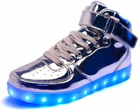img 3 attached to DoGeek Unisex High Top Light Up Shoes - 7 Colors - Half Size Up Recommended
