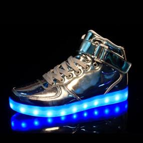 img 1 attached to DoGeek Unisex High Top Light Up Shoes - 7 Colors - Half Size Up Recommended