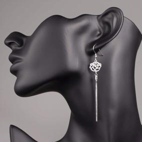 img 2 attached to Sleek And Chic: 11 Trendy Sterling Silver Dangle Earrings For Women And Teen Girls
